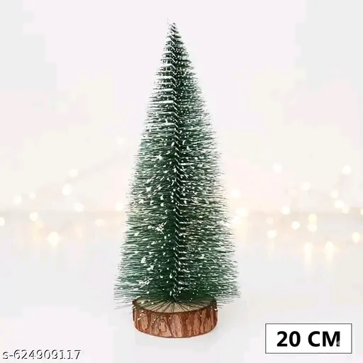 Mini Christmas Tree Decor With Wooden Base