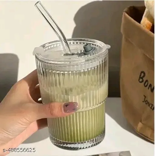 Round Glass Fruit Juice Milk Slipper Tumbler Mug